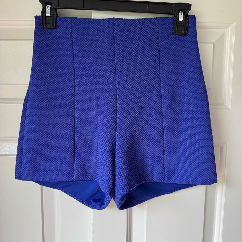 bebe Royal Blue High-Waisted Shorts